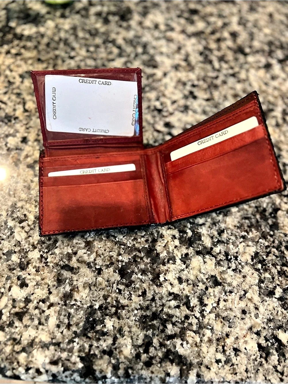Handcrafted Ostrich Genuine Exotic Leather Men’s Bifold Wallet in Brown New